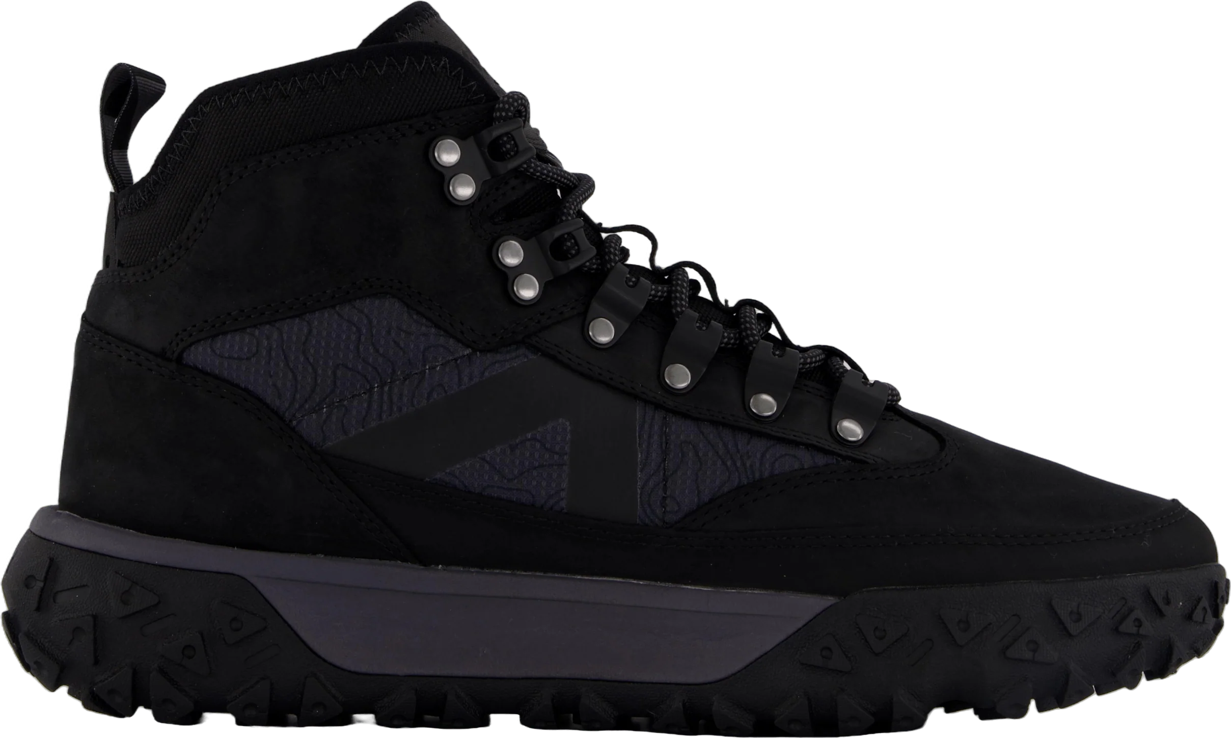 Mid Lace Up Waterproof Hiking  Jet Black - Image 3