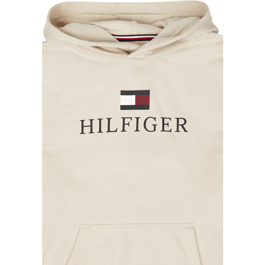 Th Logo Hoodie Beige - Image 3