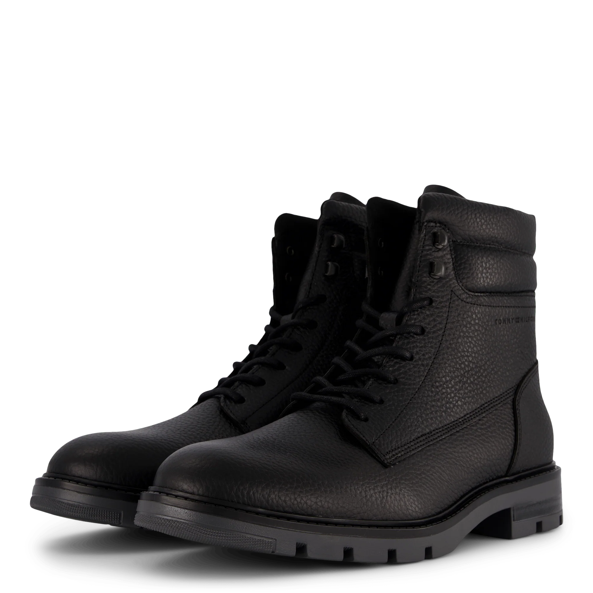 Varm Padded Hilfiger Lth Boot Black - Image 5