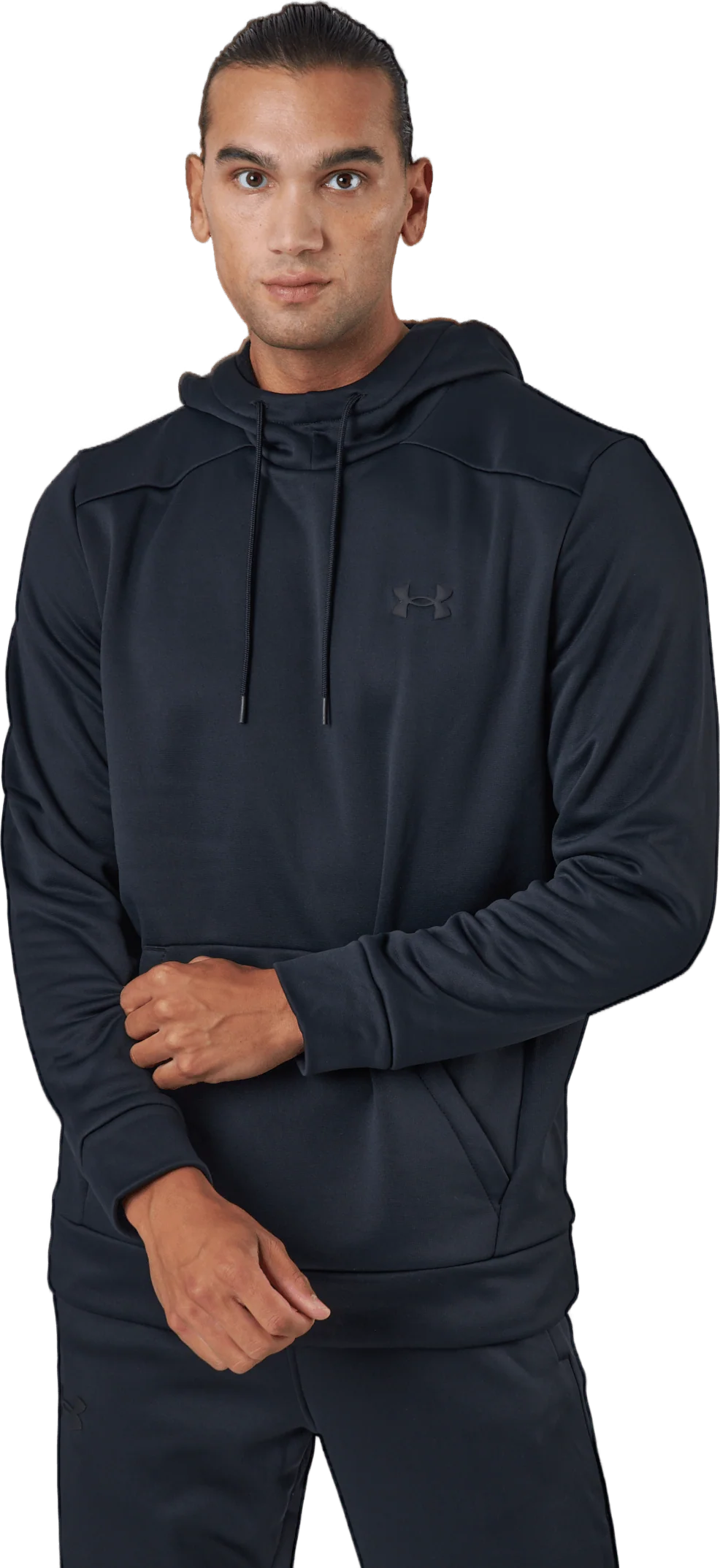 Ua Armour Fleece Hoodie Black - Image 2