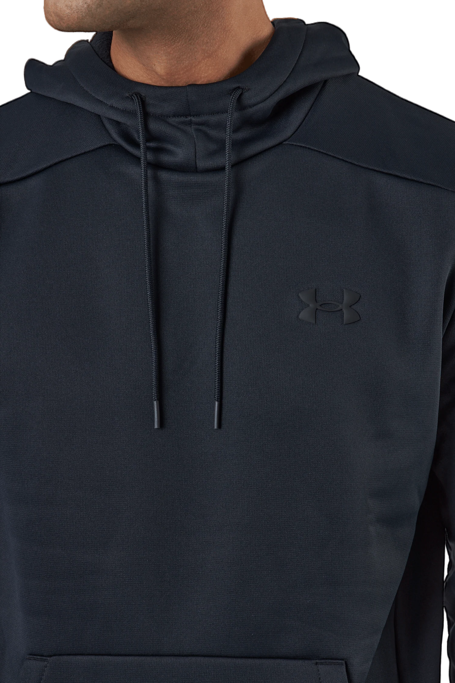 Ua Armour Fleece Hoodie Black - Image 4