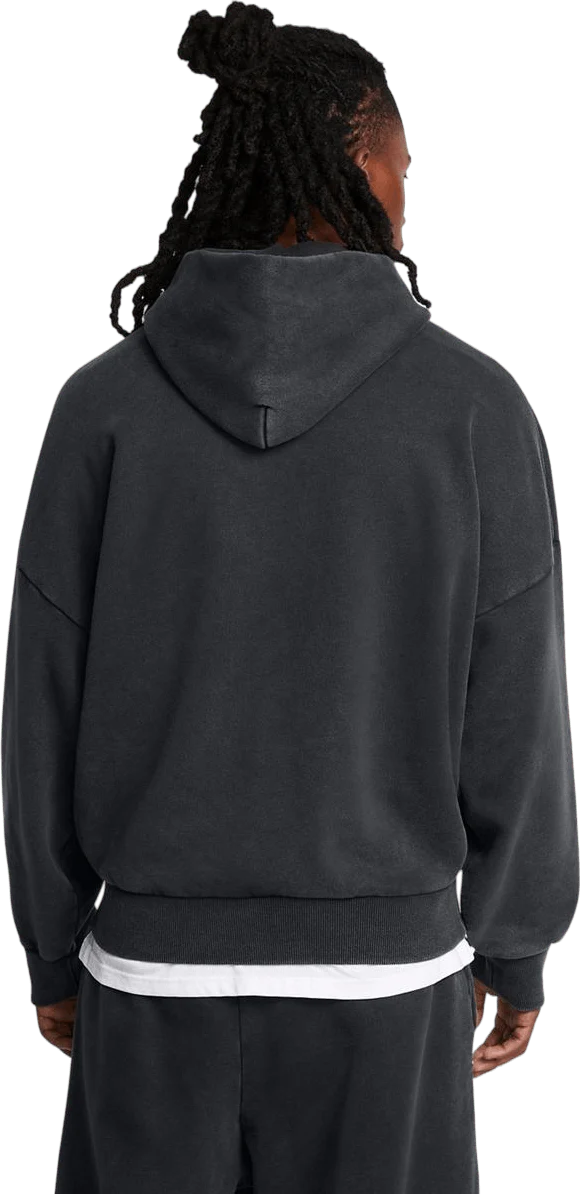 Ua Icon Hwt Flc Wash Os Hood Black - Image 2