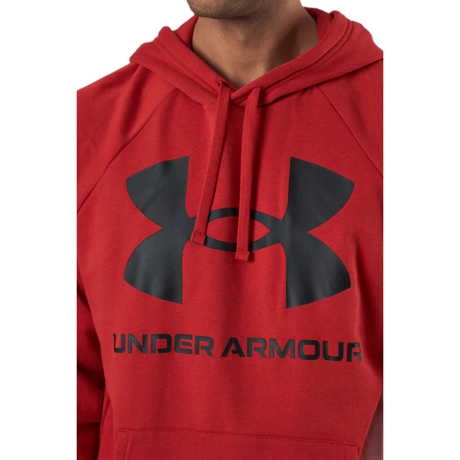 Ua Rival Fleece Big Logo Hd Radiant Red - Image 4