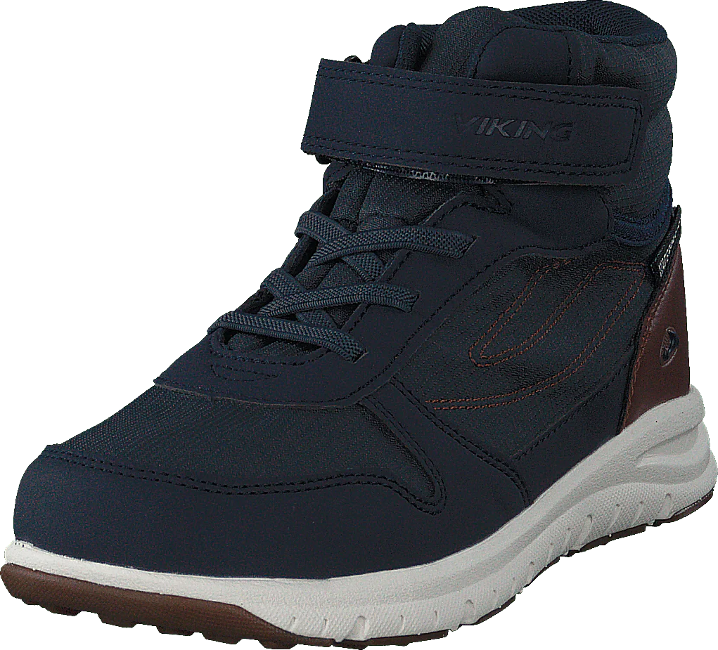 Hovet Mid WP Navy/Cognac - Image 3