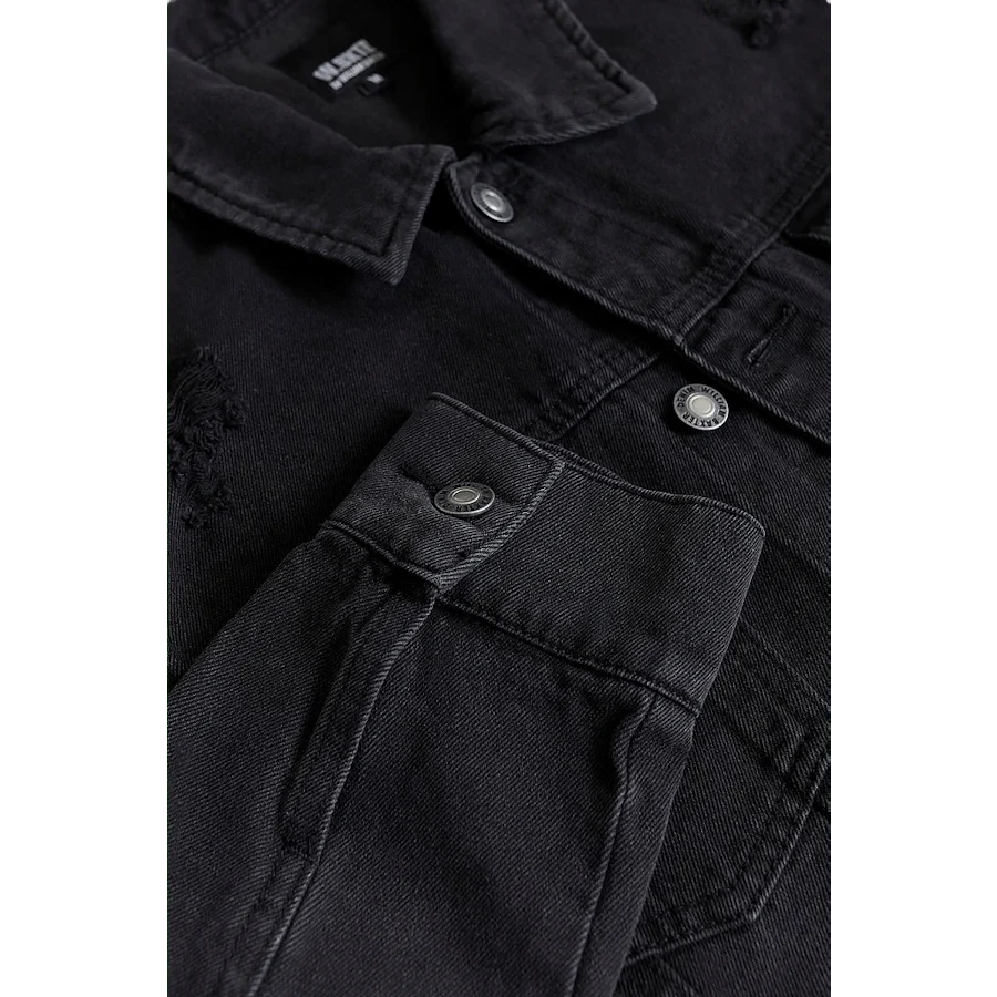 Destroyed Denim Jacket Washed - Image 4